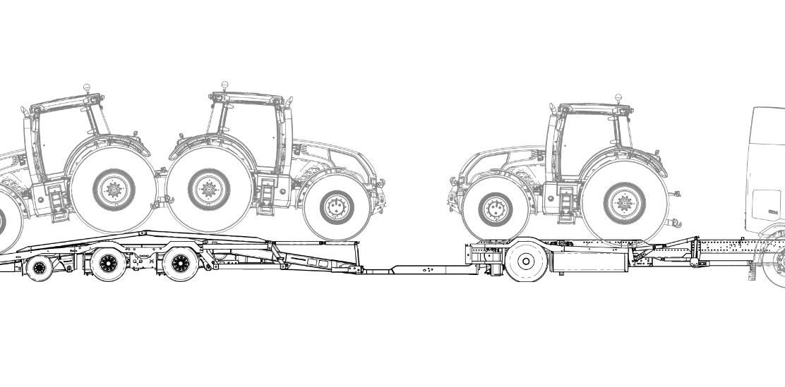 de Rooy technische tekening met tractoren
